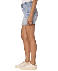 Democracy Petite High-Rise Button Closure Denim Shorts
