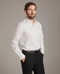 Bar Iii Men's Sateen Solid Contrast Buttons Dress Shirt, Macy's Exclusive