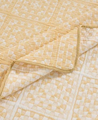 Greenland Home Fashions Granny Squares Reversible Jacquard Woven Throw, 50" x 60"