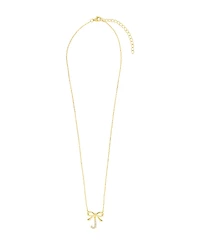 Macy's Gold Plated Bow Initial Necklaces