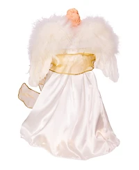 Kurt Adler 14-Inch Battery-Operated Ivory and Gold Led Angel Treetop