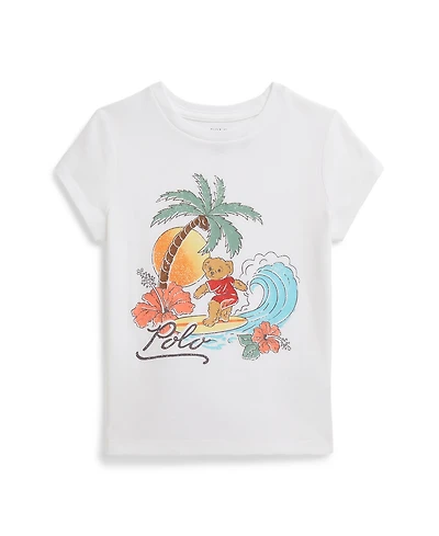 Polo Ralph Lauren Girls' 2T-6X Bear Cotton Jersey T-Shirt