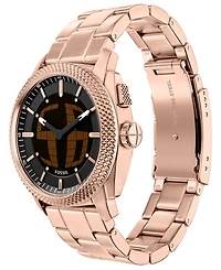 Fossil Men's Machine Big Tic Rose Gold-Tone Stainless Steel Watch, 41mm