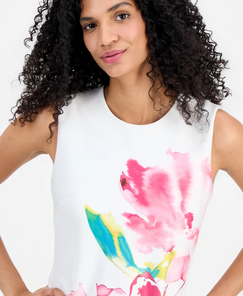 Anne Klein Women's Sleeveless Crewneck Sheath Dress