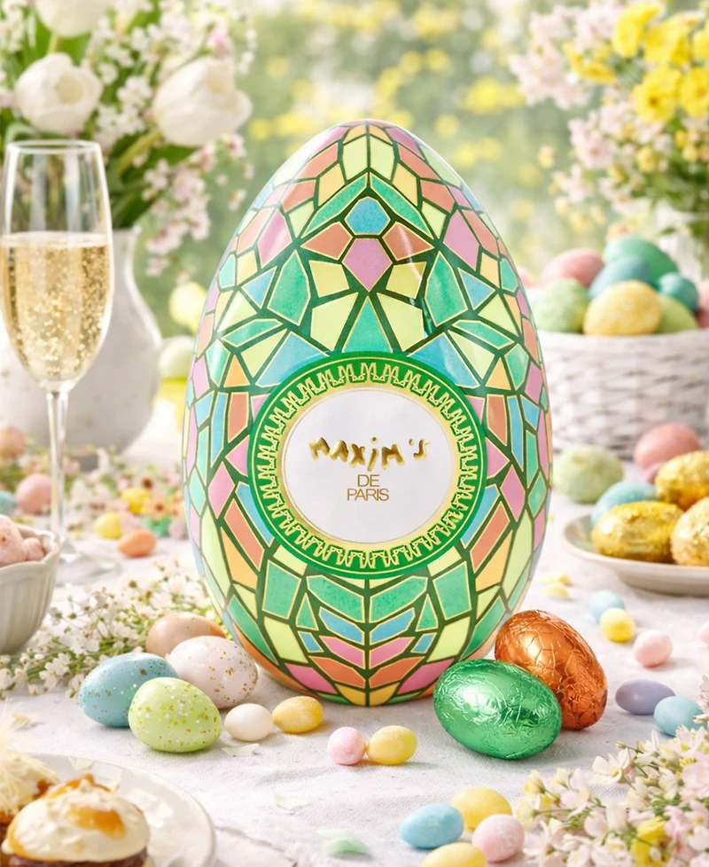 Maxim's De Paris Mosaic Easter Egg Tin Chocolate Eggs, 12-Pc.