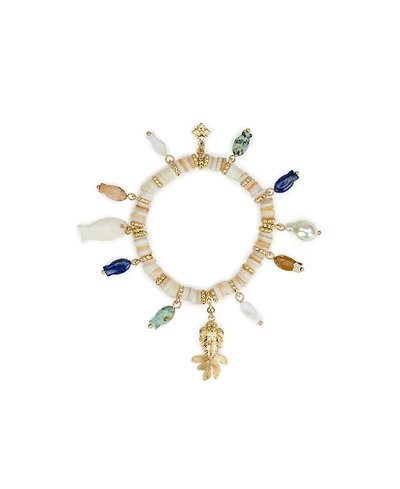 Patricia Nash Gold-Tone Plated Charm Stretch Bracelet