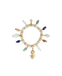 Patricia Nash Gold-Tone Plated Charm Stretch Bracelet