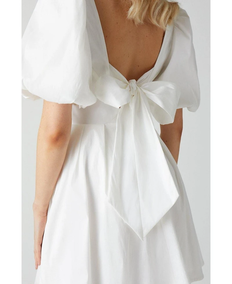 Coast Women's Puff Sleeve Mini Wedding Dress