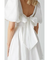 Coast Women's Puff Sleeve Mini Wedding Dress