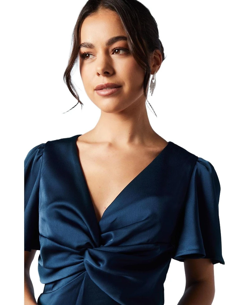 Oasis Satin Midi Bridesmaids Dress