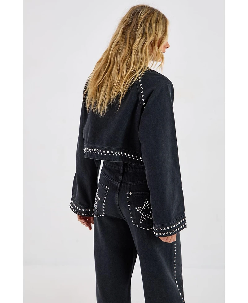 Nasty Gal Women's Studded Denim Jacket