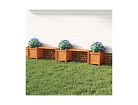 Slickblue 3-in-1 Outdoor Planter Box with Bench and Dual Side Garden Beds