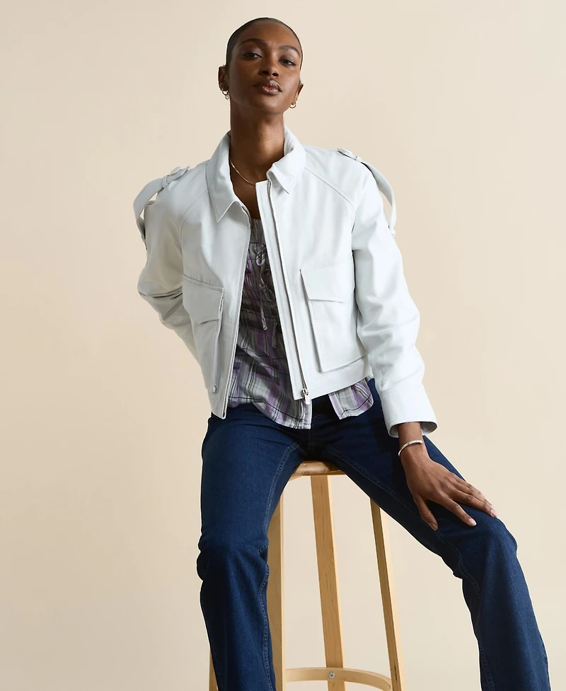 Furniq Uk Women's Leather Jacket