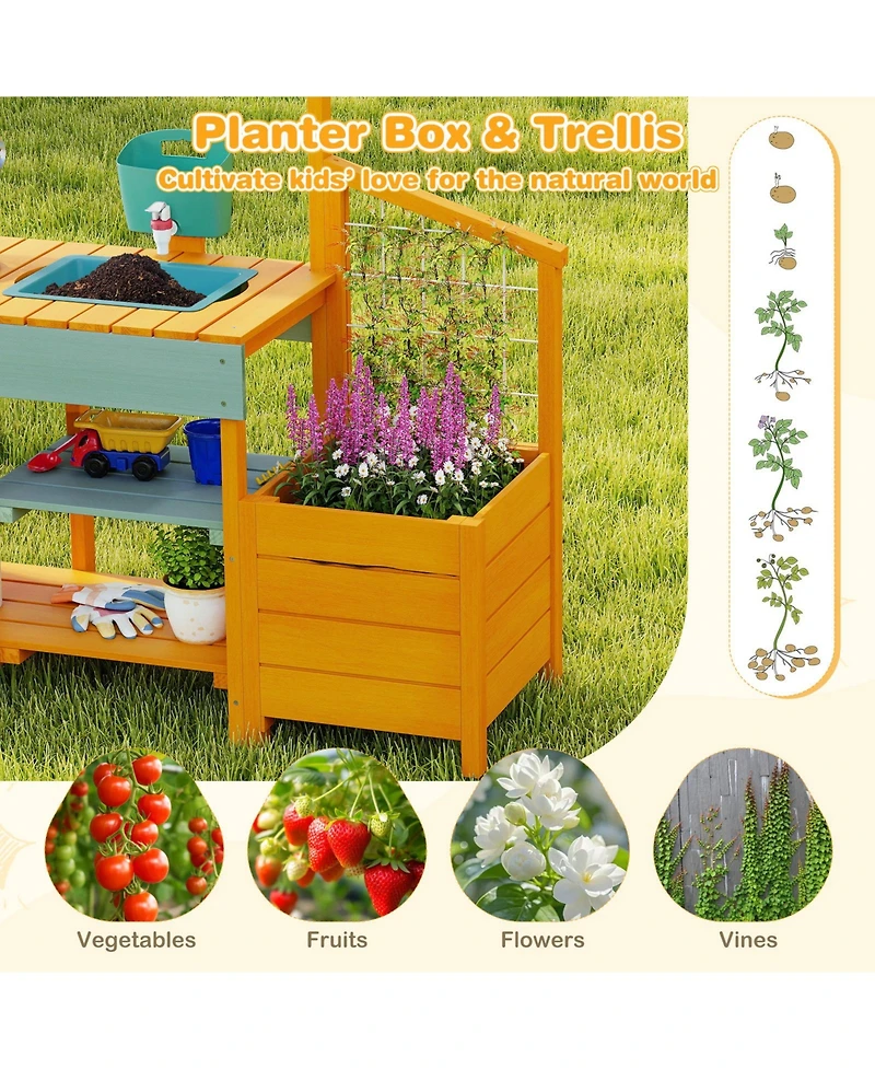 Mecale Corner Play Kitchen with Lights & Sounds, Suitable for Ages 3