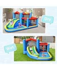Mecale Inflatable Kids Water Slide Bounce Castle with 480W Blower Included