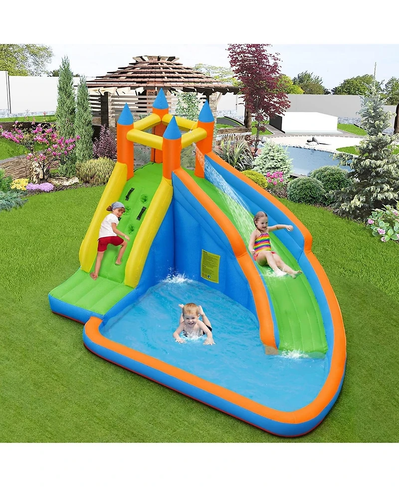 Mecale Kids Inflatable Water Slide Bounce House with Carry Bag, 480W Blower Included