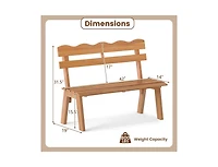 Slickblue Heavy-Duty 800 lb Capacity Acacia Wood Outdoor Garden Bench