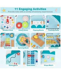 Mecale 11-in-1 Dinosaur Activity Wall Busy Board Panels