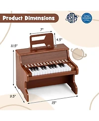 Mecale 25-Key Kids Piano Keyboard with Adjustable Speed & Teaching Mode for Easy Musical Learning