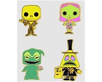 Funko Nightmare Before Christmas Black Light Neon Pin Set of 4