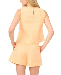 CeCe Women's Boxy Sleeveless Textured Top