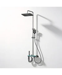 Lalahoo 3-Spray Shower Faucet 2.5 Gpm with Digital Display, Led Ambient Light, and 3-Mode Hand Shower.