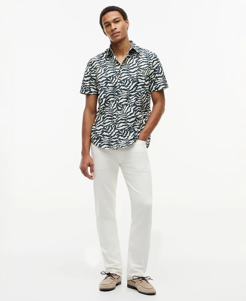 Tommy Hilfiger Men's Palm Print Regular-Fit Shirt