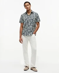 Tommy Hilfiger Men's Palm Print Regular-Fit Shirt