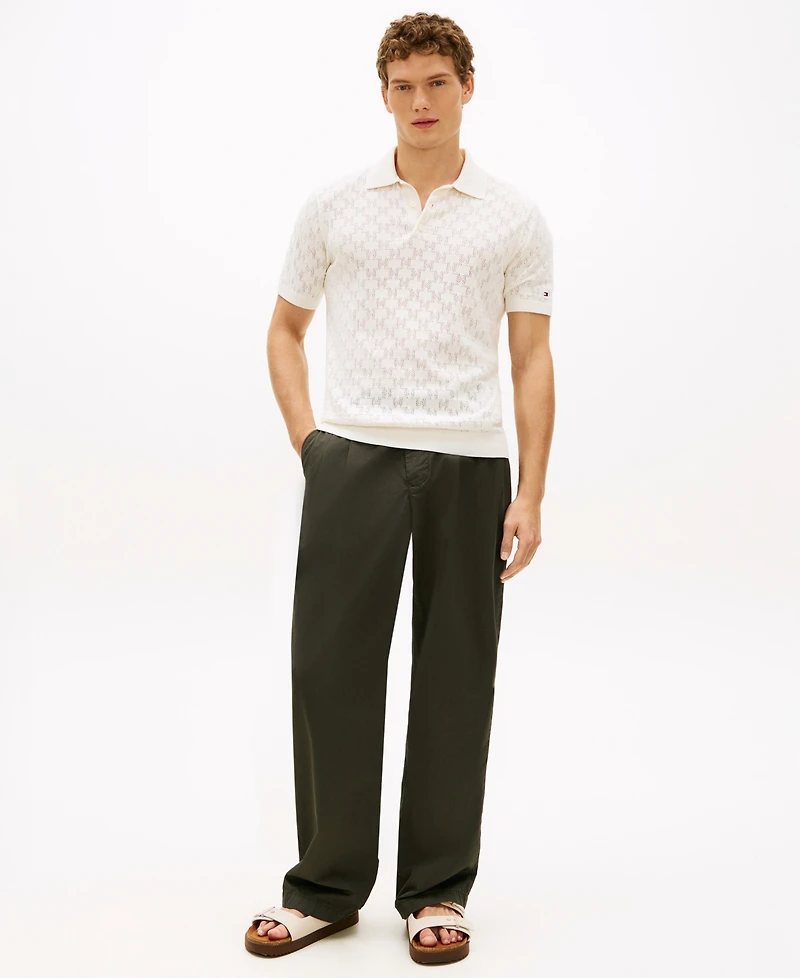 Tommy Hilfiger Men's Short-Sleeve Pointelle Polo Shirt