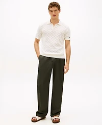 Tommy Hilfiger Men's Short-Sleeve Pointelle Polo Shirt