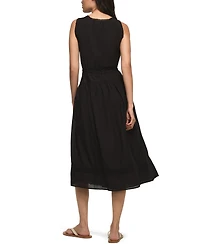 Lucky Brand Women's Lace Inset Scoop Neck Dress