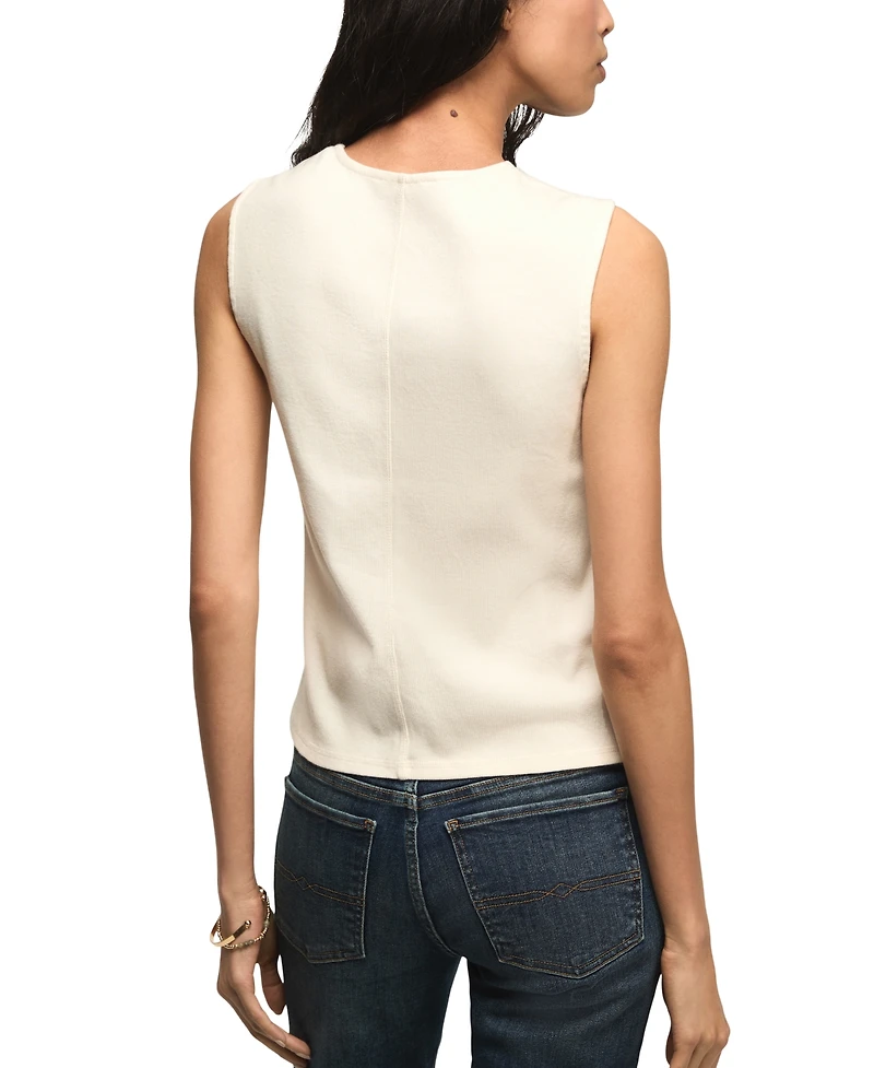 Lucky Brand Women's Embroidered Schiffley Flyaway Tank Top