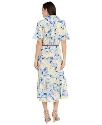 Rm Richards Women's Collared Midi Shirt Dress