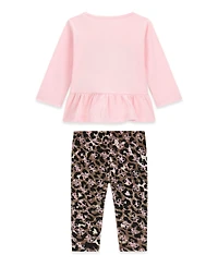 Guess Baby Girls' Long-Sleeve Top and Legging, 2-Piece Set