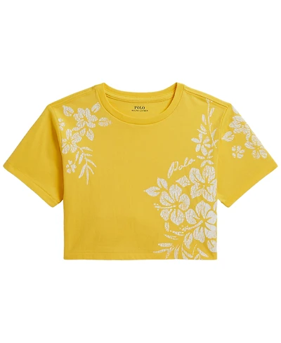 Polo Ralph Lauren Girls' 2T-6X Floral-Print Cotton Boxy T-Shirt