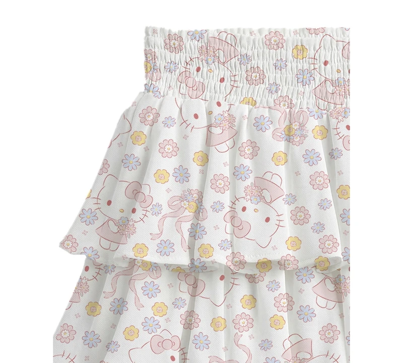 Hello Kitty Girls' 7-16 Printed 3-Tier Skirt