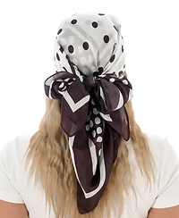 Marcus Adler Satin Polka Dot Square Scarf