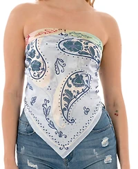 Marcus Adler Satin Paisley Square Scarf
