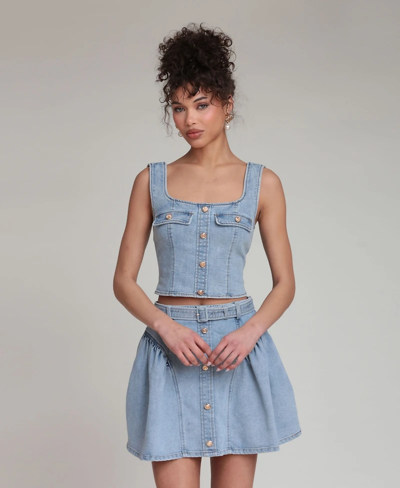 Avec Les Filles Women's Scoop Neck Top