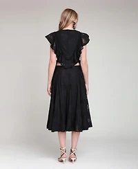 Avec Les Filles Women's Ruffle-Trimmed Top