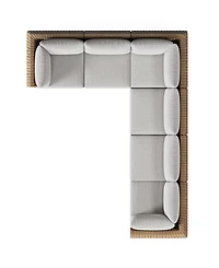 Sculptura 6-Pc. Aluminum Outdoor Sectional, Created for Macy's