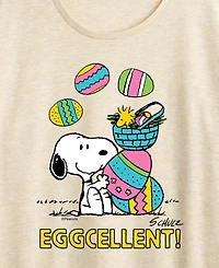 Hybrid Apparel Plus Peanuts Eggcellent Snoopy Easter Short-Sleeve Graphic T-Shirt