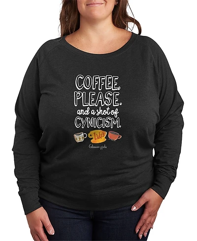 Hybrid Apparel Plus Gilmore Girls Coffee And Cynisism French Terry Long-Sleeve T-Shirt