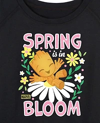 Hybrid Apparel Plus Marvel Spring Is Bloom French Terry Long-Sleeve T-Shirt