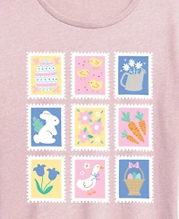 Hybrid Apparel Plus Instant Message Easter Stamps Short Sleeve Graphic T-Shirt