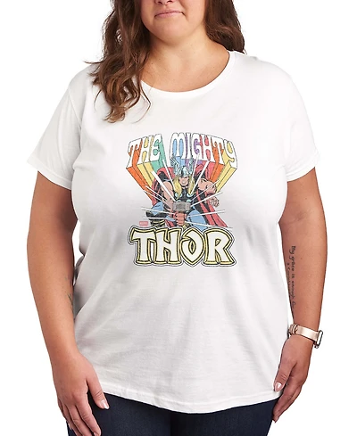 Hybrid Apparel Plus Thor Faded Rainbow Short-Sleeve Graphic T-Shirt