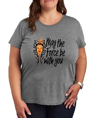 Hybrid Apparel Plus Star Wars: Ahsoka May The Force Be with You Short-Sleeve Graphic T-Shirt