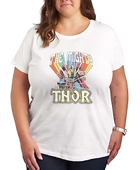 Hybrid Apparel Plus Thor Faded Rainbow Short-Sleeve Graphic T-Shirt