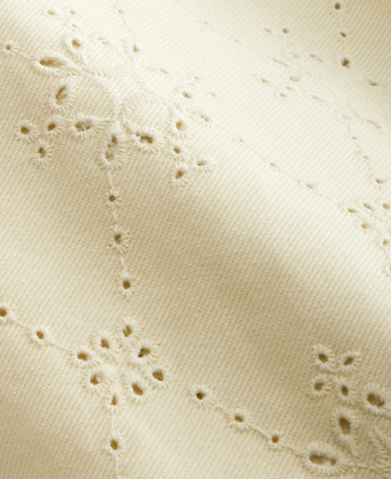 On 34th Women's Cotton Eyelet Scallop Hem Jacket, Macy's Exclusive