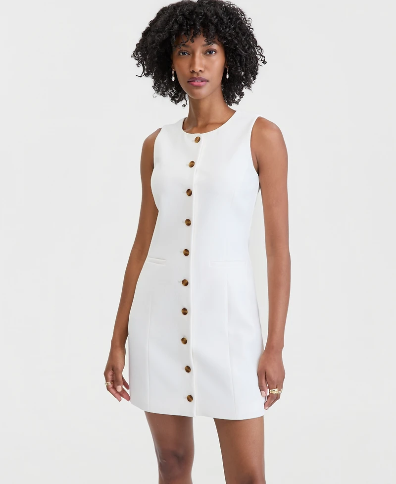 On 34th Women's Solid Crepe Mini Shift Dress, Macy's Exclusive
